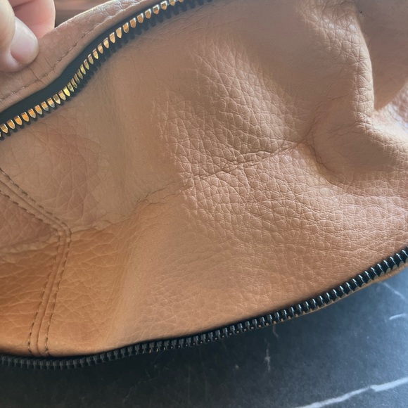 Vegan Nude Color Cross Body Bag , Half Moon - Picture 11 of 13